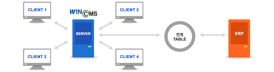 CS(Client & Server) 서비스 및 ERP 연계지원